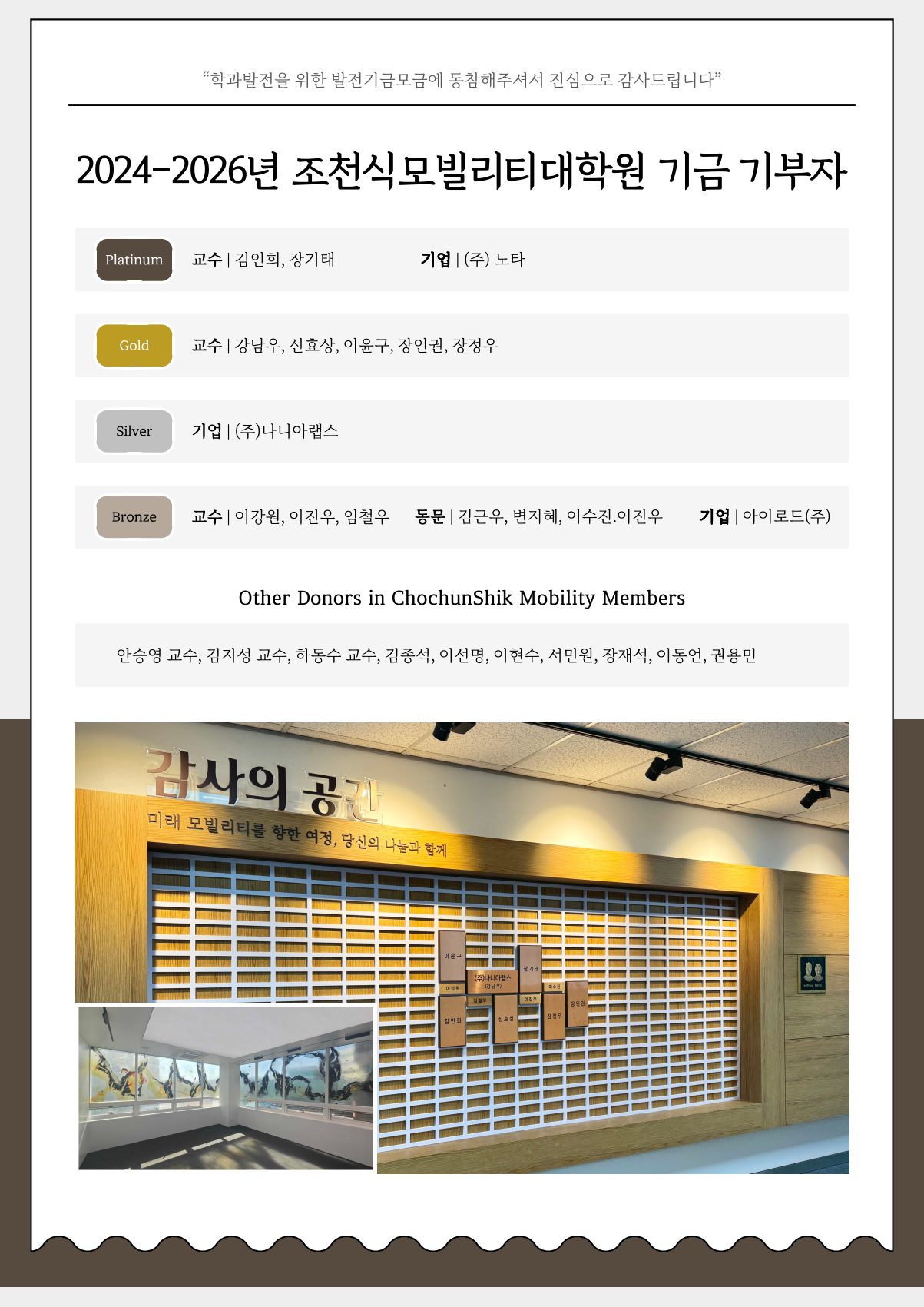 Cho Chun Shik Newsletter No. 5, page 27: Development Fund