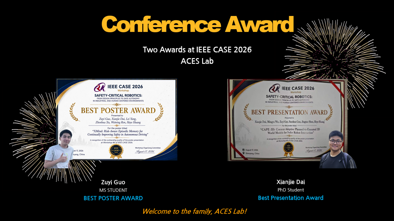 ACES Lab students receive two awards at IEEE CASE 2026